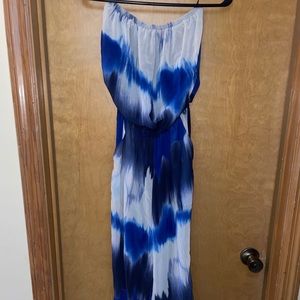 NY&C Strapless Multi-Colored Jumpsuit